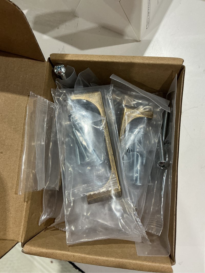 Condition photo showing Good Condition for 10 pack 3 inch antique brass drawer pulls vintage brass cabinet handles brass hardware for kitchen cabinets 3126 drawers bedroom dresser bathroom vanity cupboard 3 in hole distance antique brass 10