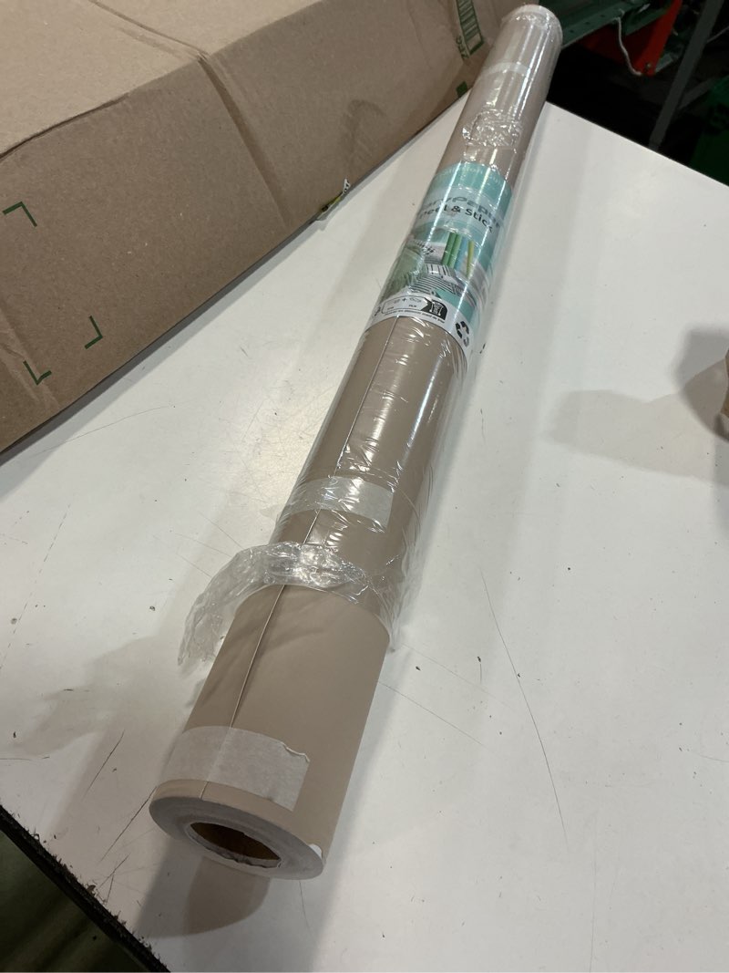 Condition photo showing Good Condition for varypaper 32''x354'' large size beige brown contact paper peel and stick wallpaper solid color matte brown wallpaper waterproof furniture vinyl wrap removable self adhesive wall paper for bedroom beige brown 32" x 354"