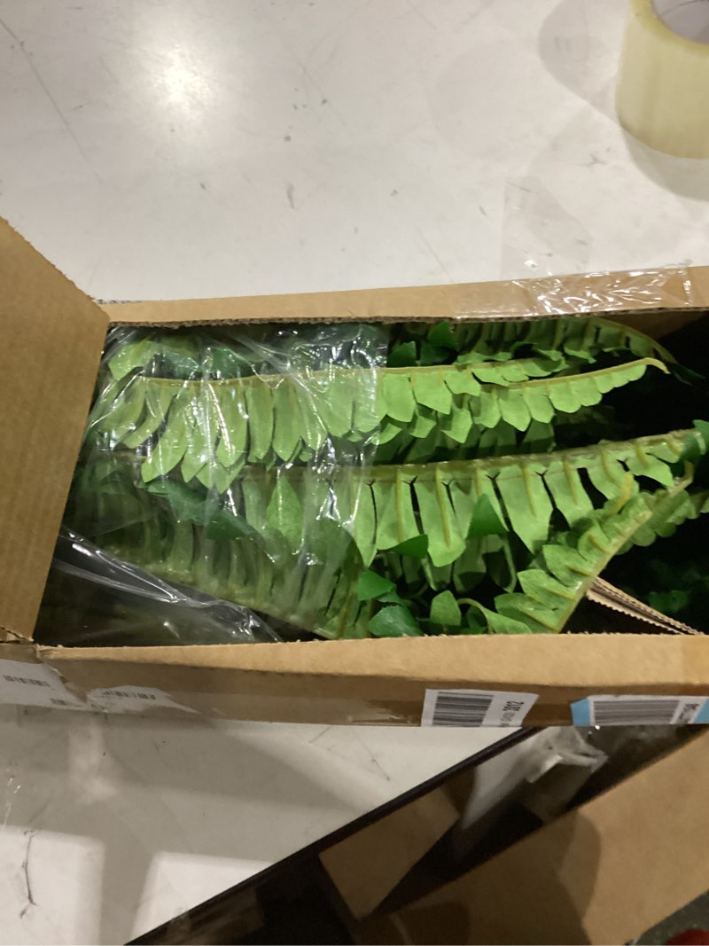 Condition photo showing New/Like New for forest prince 45" fake ferns, realistic large artificial bush plants, 2 artificial boston ferns with 59 fronds for outdoors planter indoor home garden porch decor