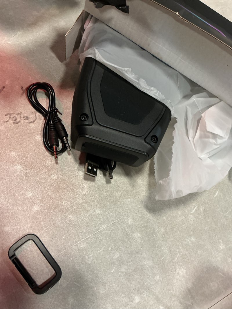 Condition photo showing Good Condition for shellhome golf magnetic bluetooth speakers, portable wireless waterproof speaker, 30h playtime, ipx6, shockproof, tws stereo, rgb lights, golf cart accessories, golf gifts, for outdoor, camping black