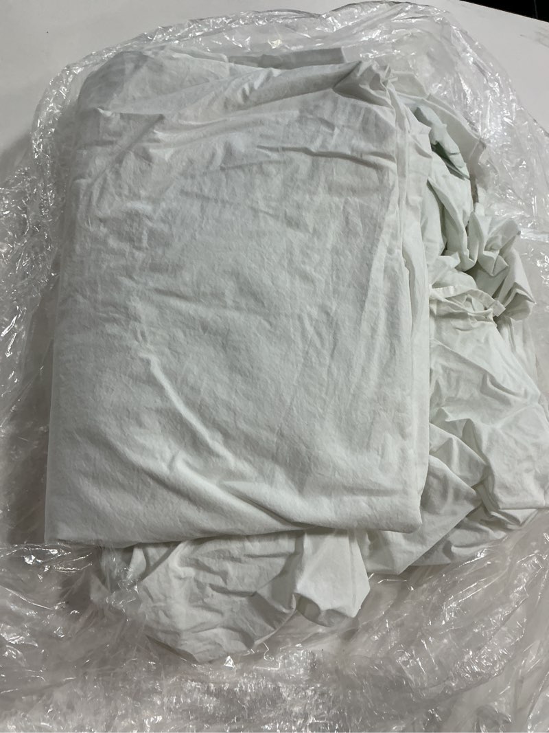 Condition photo showing As Is for classic organic percale sheet set, king, white