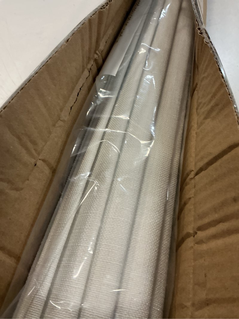 Condition photo showing Good Condition for lazblinds no tools no drill cordless roman shades for windows, blackout thermal insulated uv blocking window blinds, lightweight fabric blinds for indoor windows, 29" w x 60" h, blackout - white white 29" w × 60" h