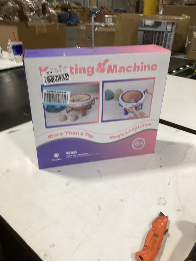 Condition photo showing New/Like New for SENTRO Knitting Machine 48 Needles, Smart Weaving Loom with Row Counter, DIY Rotating Double Loom for Adults and Kids