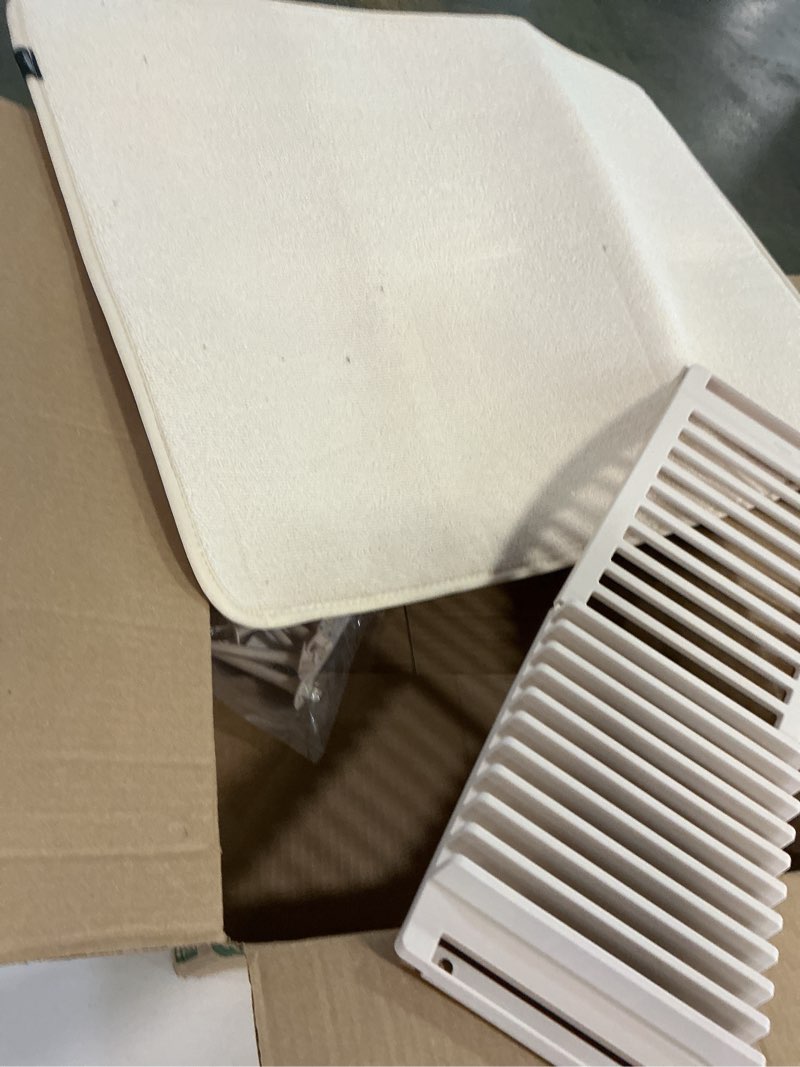 Condition photo showing Good Condition for Umbra Udry Rack and Microfiber Dish Drying Mat-Space-Saving Lightweight Design Folds Up for Easy Storage, Standard, Linen Rack with Pegs Linen