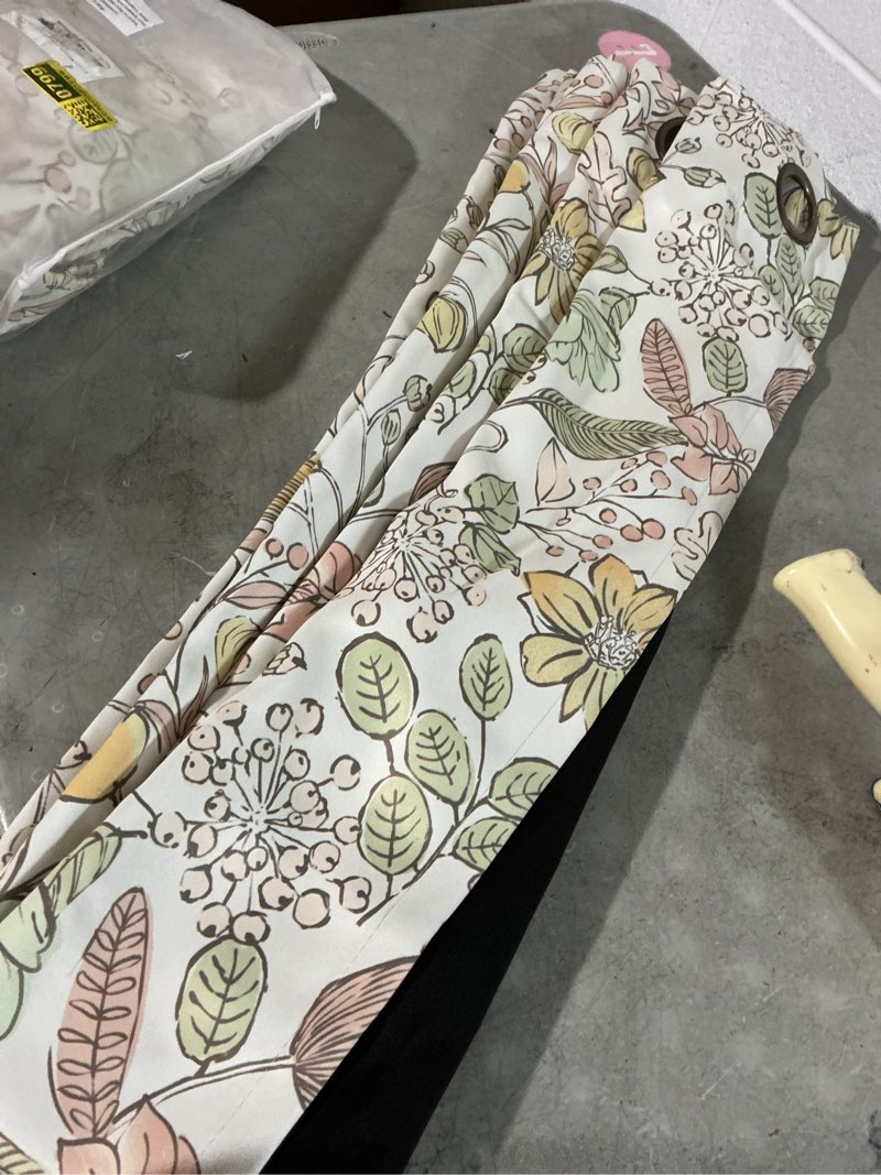 Condition photo showing Good Condition for jinchan nursery curtains 95% blackout yellow floral curtains for girls room, 63 inch length farmhouse drapes for bedroom living room darkening window treatment fall decor grommet top set of 2 panels 52"w x 63"l (pack of 2) floral yellow