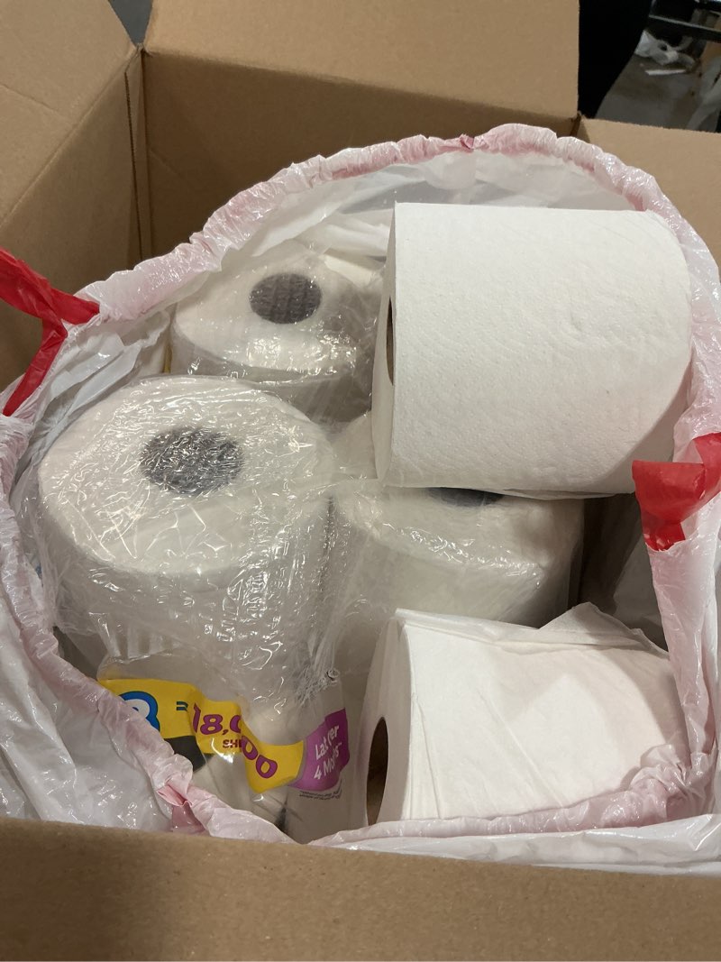 Condition photo showing As Is for Scott 1000 Toilet Paper, 18 Rolls, Septic-Safe, 1-Ply Toilet Tissue Regular 1000 Sheets (Pack of 18)