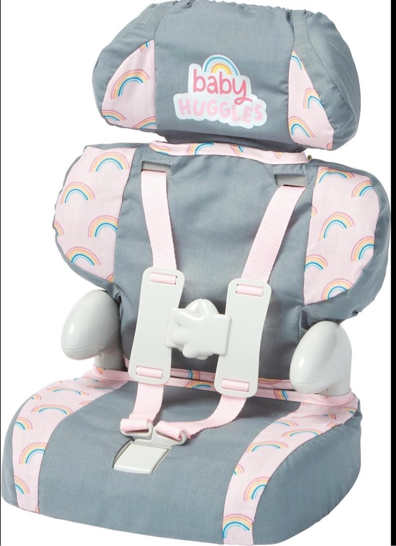 Casdon Grey Car Booster Seat. Dolls Car Booster Seat For Children Aged 3+. Suits Dolls Up To 35cm In Size
