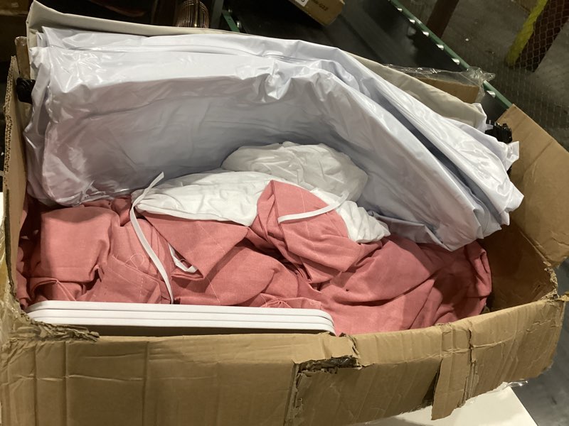 Condition photo showing As Is for windyun 4 pack kids teepee tent for slumber party with mattress and lights, sleepover tents for girls boys indoor outdoor cotton teepee with airbed tray blanket birthday party supplies(pink)