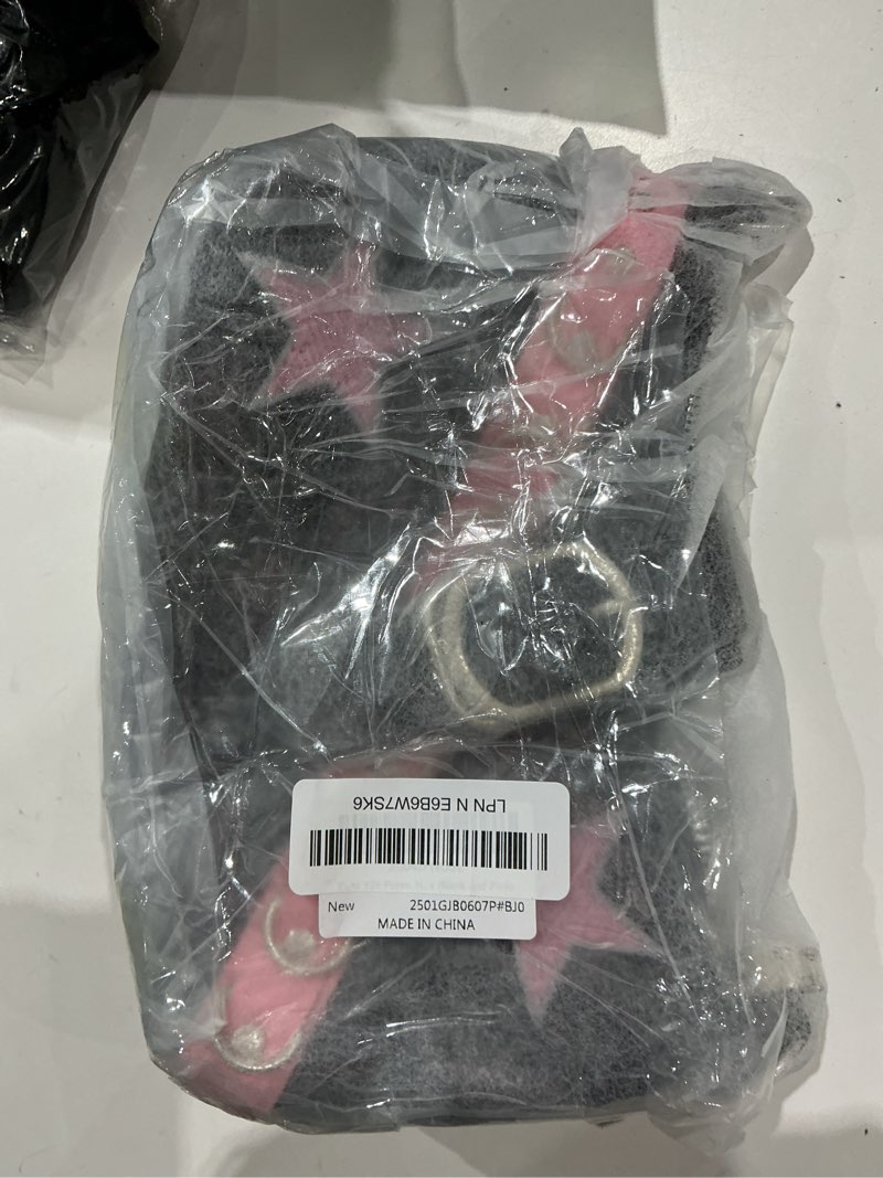 Condition photo showing Good Condition for cute y2k purse for women, star embroidery pattern with chain strap shoulder bag, goth style cute mini purse black and pink