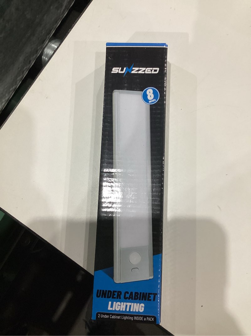 Condition photo showing New/Like New for Under Cabinet Lights, Pack of 2, 8 inches, 48 Side Emission LEDs, Rechargeable Battery, Under Cabinet Lighting, Motion Sensor Light, LED Lights for Bedroom, Home Decor, Night Light, Closet AH-SZZ-UCL-8-001-2024 8 Inches