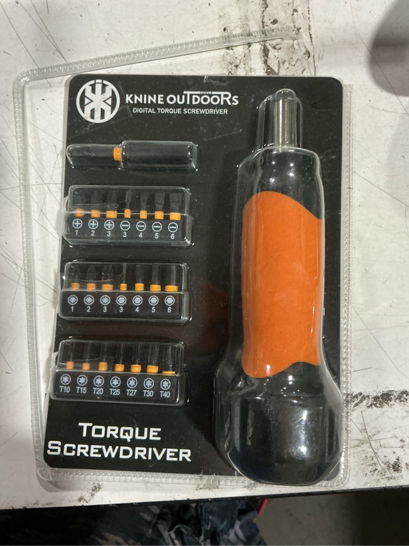 Condition photo showing Good Condition for knine outdoors torque screwdriver wrench driver set 10-70 inch pounds lbs for maintenance with t-bar handle, 40 hex bits, 1/4" socket, shaft extension, for tools, bike repairing and mounting (orange)
