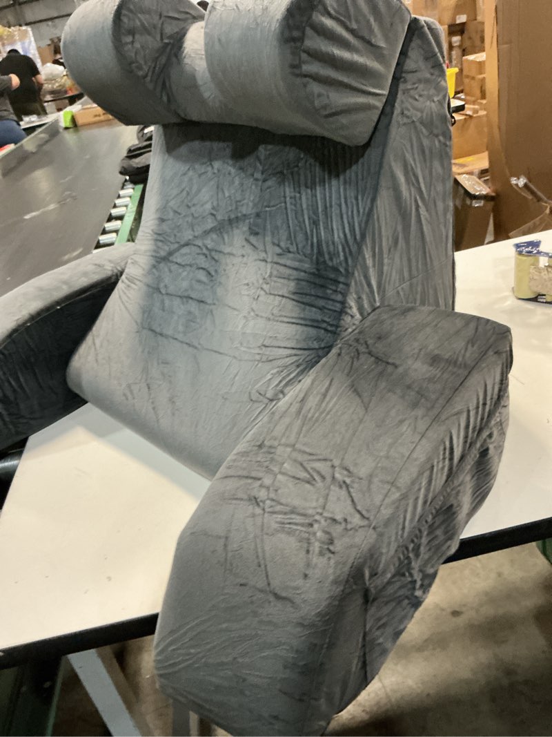 Condition photo showing Good Condition for Reading Pillow for Sitting in Bed Adult, Back Pillow for Bed Sitting up, Backrest Pillow with Arms, Back Support Pillows for Gaming Lounging Watching TV, Medium 19" Grey Medium (5'3"-5'10") Grey