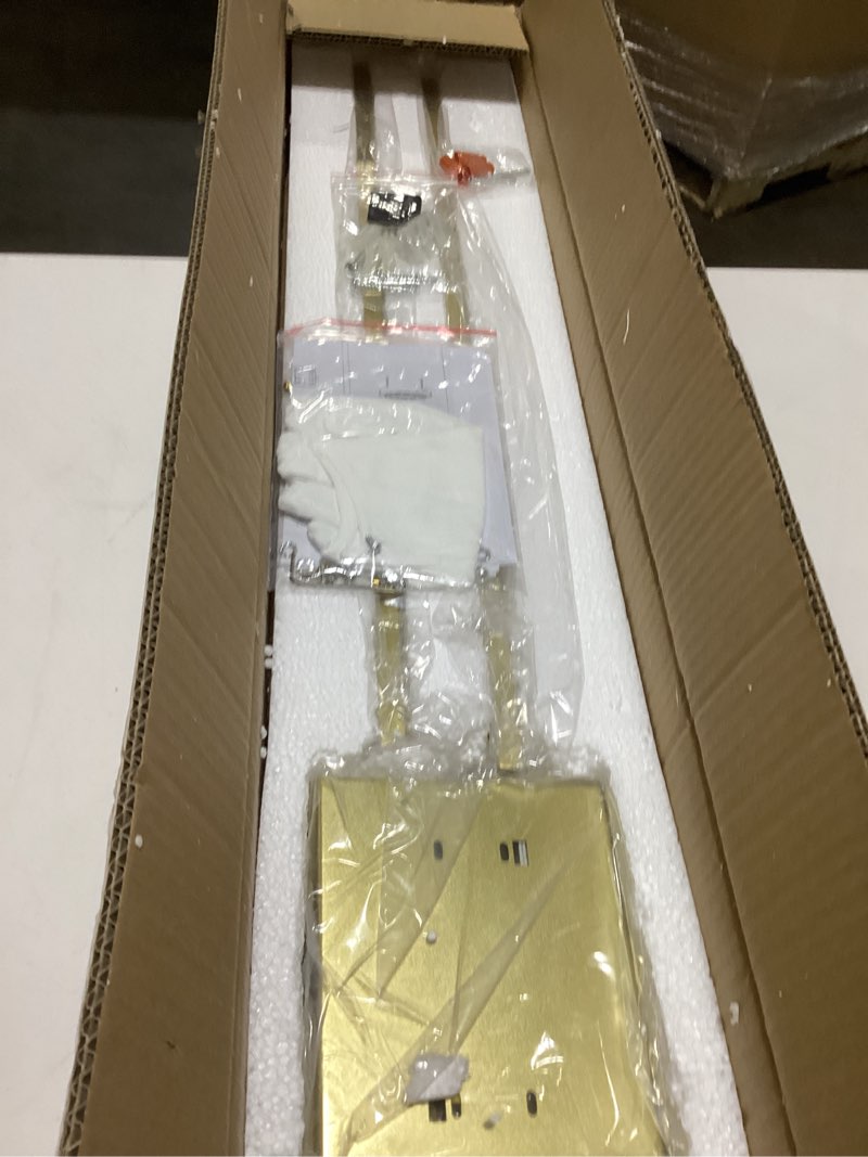 Condition photo showing Good Condition for Gold Wall Sconces 31.5In Modern Wall Light Fixtures Dimmable LED Sconce Wall Lighting Indoor Hardwired Wall Lamps for Living Room Bedroom Bathroom Hallway Stairs Gold Linear 31.5"