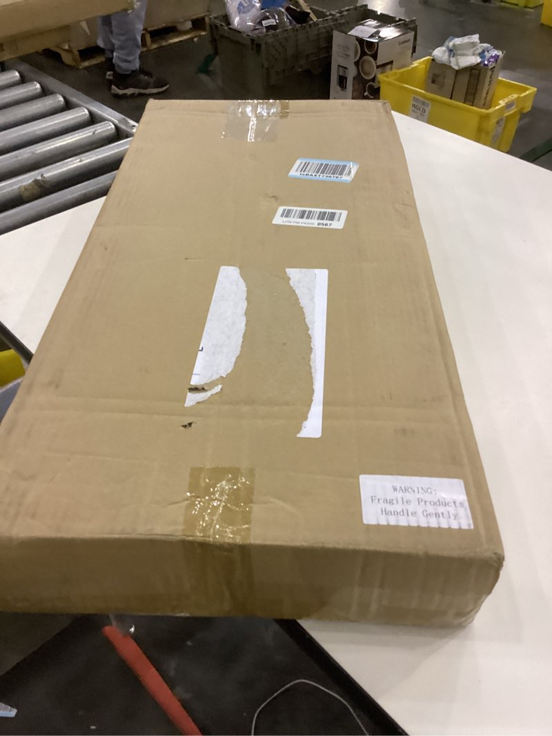 Condition photo showing New/Like New for Namalu Acrylic Foldable TV Dinner Table Clear Small Folding Tray Space Saving for Eating Snack Coffee Bed Desk Living Room Kitchen Furniture Easy Assembly(No Edge,20.4 * 18.6 * 12 Inches,Transparent) Transparent 20.4*18.6*12 Inches No Edge