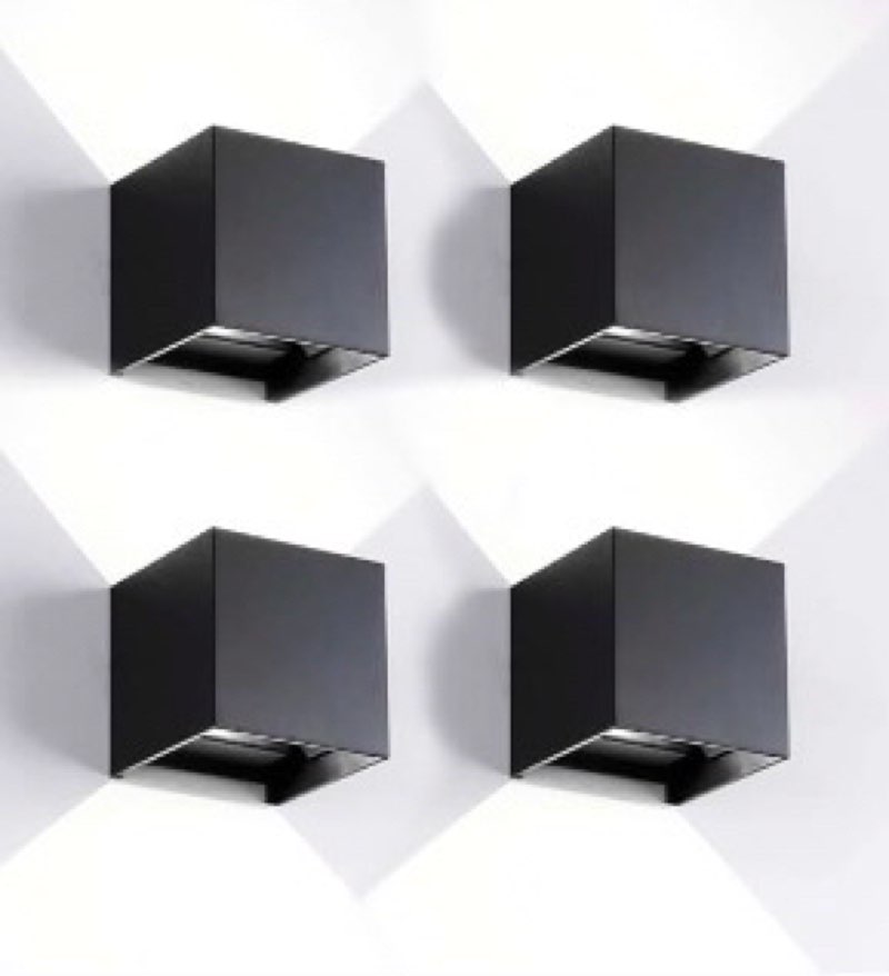 20W Outdoor Wall Sconce 4 Pack, 6500K Cool White Waterproof Wall Light with Adjustable 120° Beam Ang