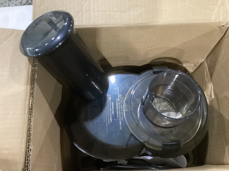 Condition photo showing As Is for hamilton beach juicer machine, big mouth 3” feed chute for whole fruits and vegetables, easy to clean, centrifugal extractor, vegetable & fruit juicer, bpa free, 800w motor, black black 800w motor