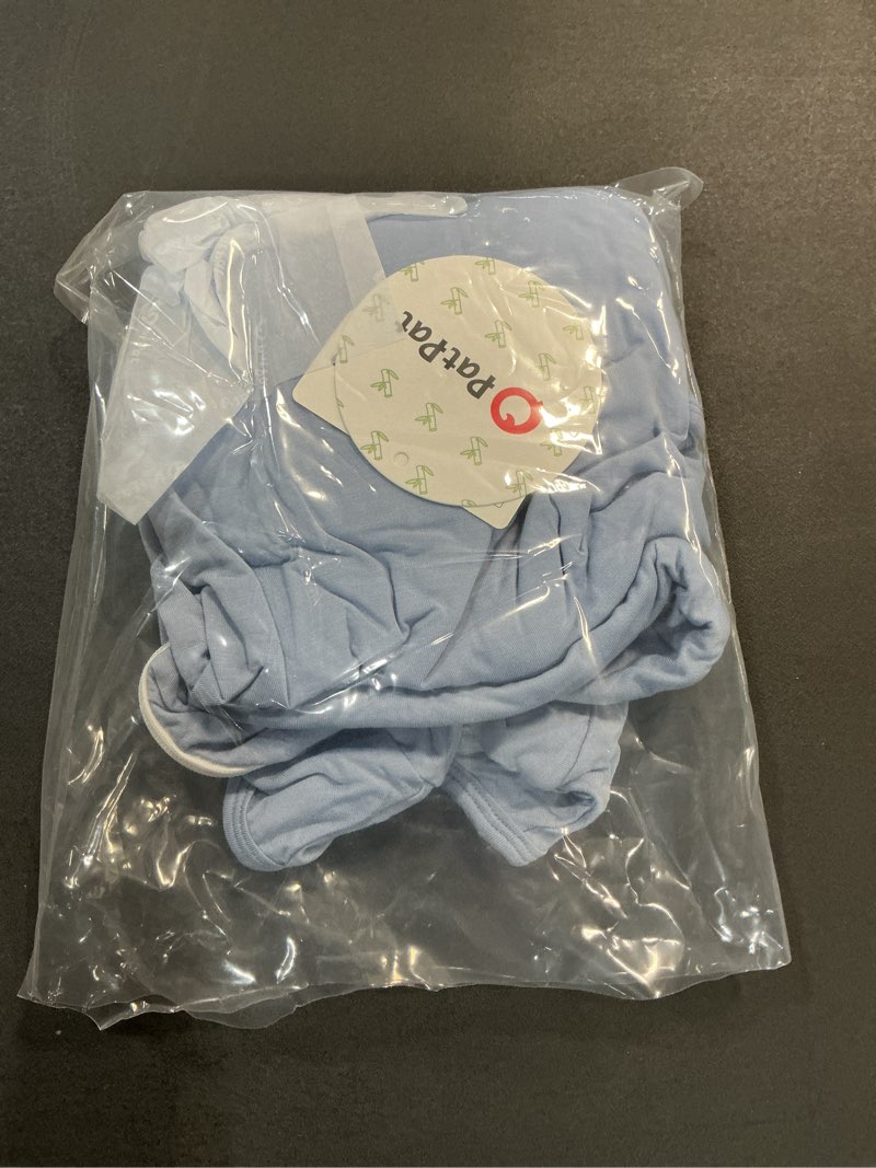 Condition photo showing Good Condition for patpat bamboo viscose long sleeve baby sleep sack, 0.5 tog, sizes 0-24m | 2-way zipper, easy diaper changes, roomy leg space, soft on skin, breathable comfort, zipper guard, machine washable 6-12 months 0.5 tog dusty blue