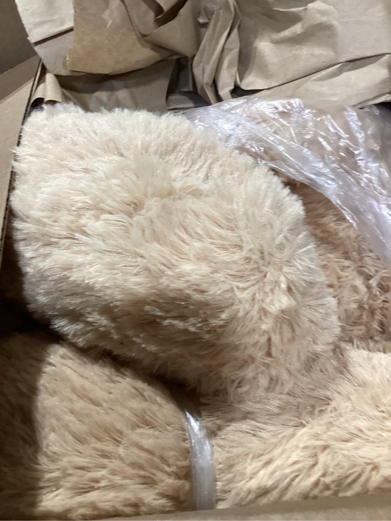 Condition photo showing Good Condition for morismos smiling giant teddy bear 4 feet, soft large big teddy bear stuffed animals plush 47 inch gifts for kids, girlfriend, baby shower, birthday, brown light brown 47 inch