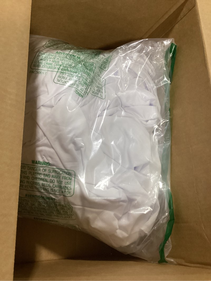 Condition photo showing As Is for 5 Pack Spandex Cocktail Tablecloths with Skirt, 32 x 43 Inch White Round Cocktail Table Covers Stretch Table Cloths for High Top Tables, Bars, Weddings, Parties, Banquets