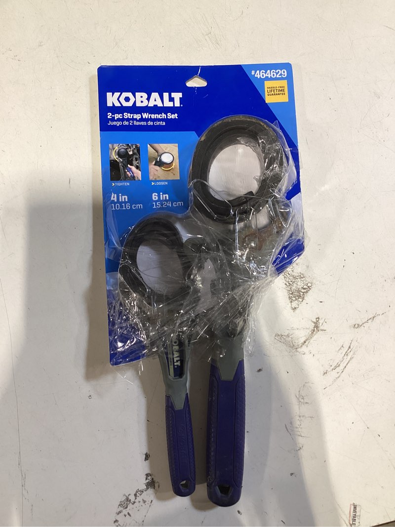 Condition photo showing As Is for kobalt 6-in plastic 2-piece strap wrench