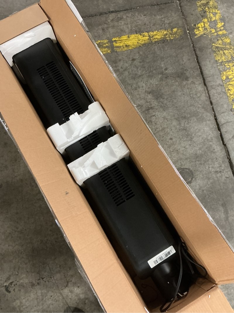 Condition photo showing As Is for Dreo Tower Fan 42 Inch,Quiet Oscillating Bladeless Fan with Remote, 6 Speeds, 4 Modes, LED Display, 12H Timer, Black Floor Standing Fan Powerful for Indoor Home Bedroom Office Room Black Standard Fan