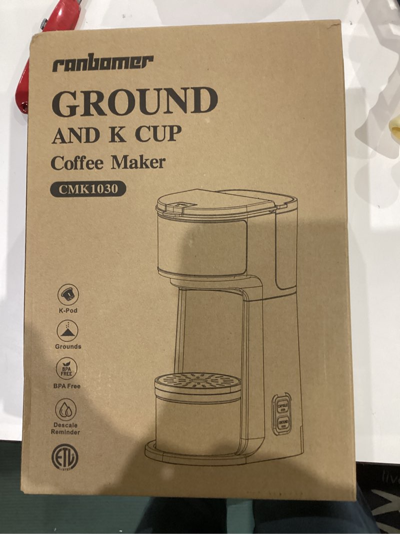 ranbomer k cup coffee maker, single serve coffee machine or ground coffee machine 2 in 1, 6 to 14 oz