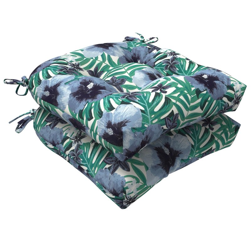 lvtxiii outdoor/indoor tufted seat cushion, decorative wicker chair pads all weather seat cushion sets for patio garden home office furniture, 19”x19”x4”, round back, pack of 2, paisley multi 19x19x4 ( round back ) 