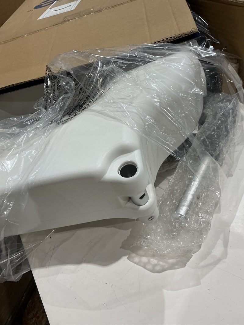 Condition photo showing As Is for drive medical 2-in-1 raised toilet seat with removable padded arms - elevated bathroom safety support - secure locking attachment - easy height assistance - durable construction, standard toilets
