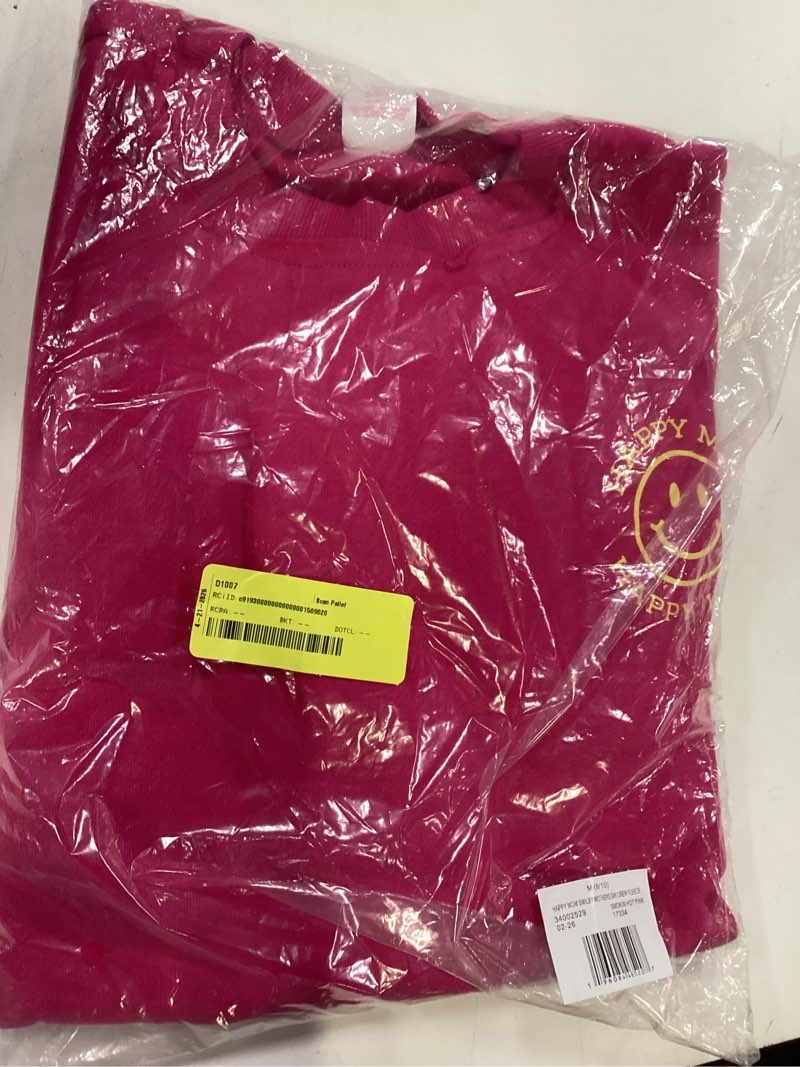 Condition photo showing New/Like New for mother’s day women’s happy mom smiley graphic sweatshirt from way to celebrate, size m