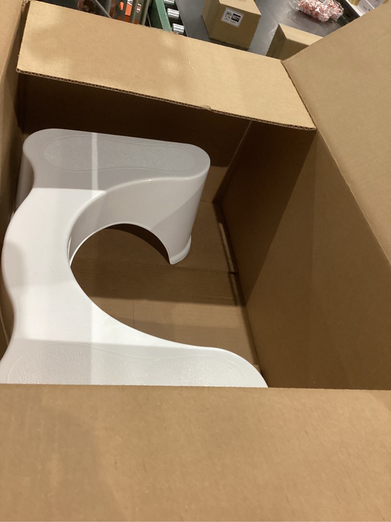 Condition photo showing As Is for Squatty Potty The Original Bathroom Toilet Stool, 7 Inch height, White White 7 Inch