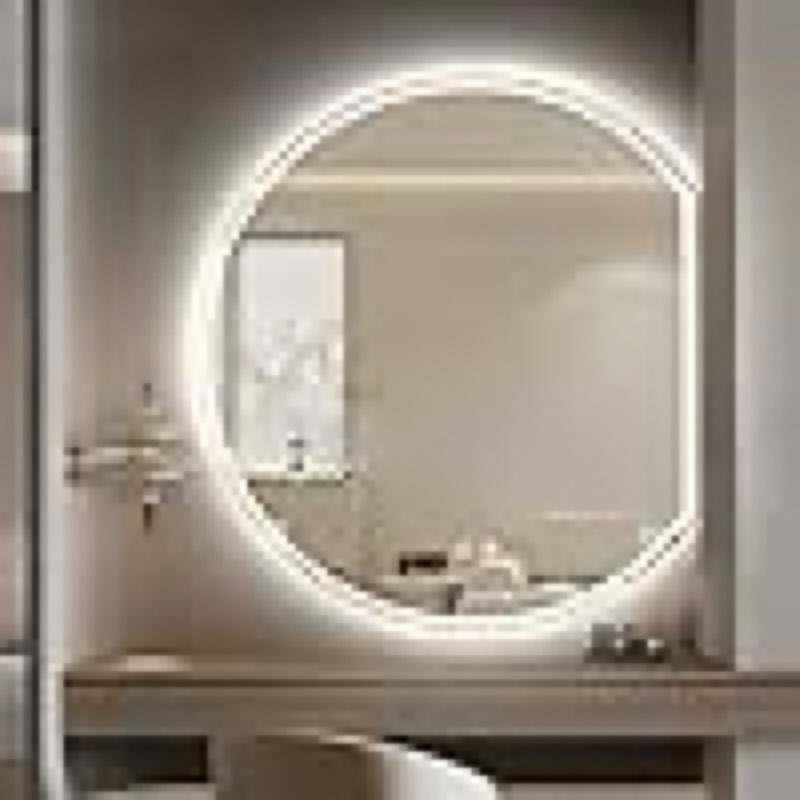 24 x 22 inch led bathroom mirror with front and backlight, illuminated bathroom wall mirrors, smart bathroom mirror with lights, anti-fog, shatterproof, stepless dimming, 3 colors, memory function