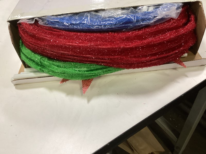 Condition photo showing As Is for Christmas Outdoor Decoration 3-Pack Lighted Ornament Balls, LED Holiday Décor with Snowcap & Bow, Pop-Up Christmas Balls with Top Hanger Ring & Metal Bases for Indoor/Outdoor Lawn & Porch 3-Pack Ornament Balls