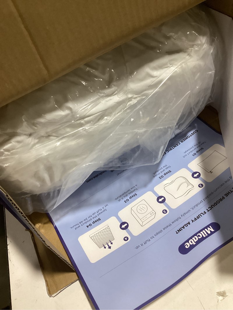 Condition photo showing New/Like New for 3 inch ultra-fluffy memory foam mattress topper cal king for back pain, extra soft pillow top cal king mattress topper with 4x support, mattress pad with breathable air mesh sides, 6-21'' deep pocket white california king