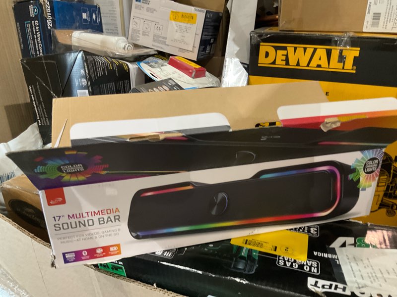 Condition photo showing Good Condition for ilive 17-inch portable wireless multimedia soundbar speaker with led lights