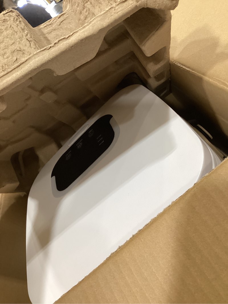 Condition photo showing As Is for weilalantian towel warmer,towel warmers for bathroom with timer & child lock, electric bathroom warmer for towels, robes, and blankets, adjustable heat settings (20/40/60mins)