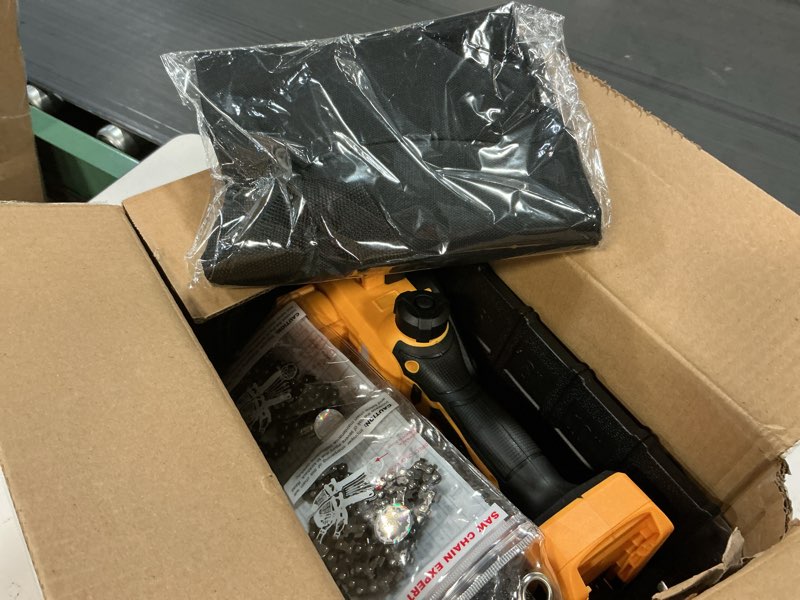 Condition photo showing Good Condition for Brushless Electric Chainsaw 12" Cordless Tool Only for Dewalt 20V/60V Battery with Auto Oiler & Security Lock, for Tree Saw Trimming and Branch Wood Cutting (Tool Only) for DeWalt 20v Battery