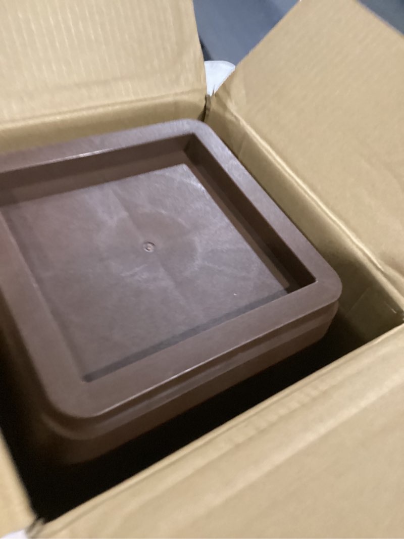 Condition photo showing Good Condition for Bed Risers 5 Inch, Oversized Fit Up to 5.5" Legs, Heavy Duty Support 6000lbs, Stackable Bed Raising Blocks Furniture Sturdy Bed Lifts for Couches, Tables, Desk(Brown, 5 inch-4 Pack) 5 inch-4 Pack Brown