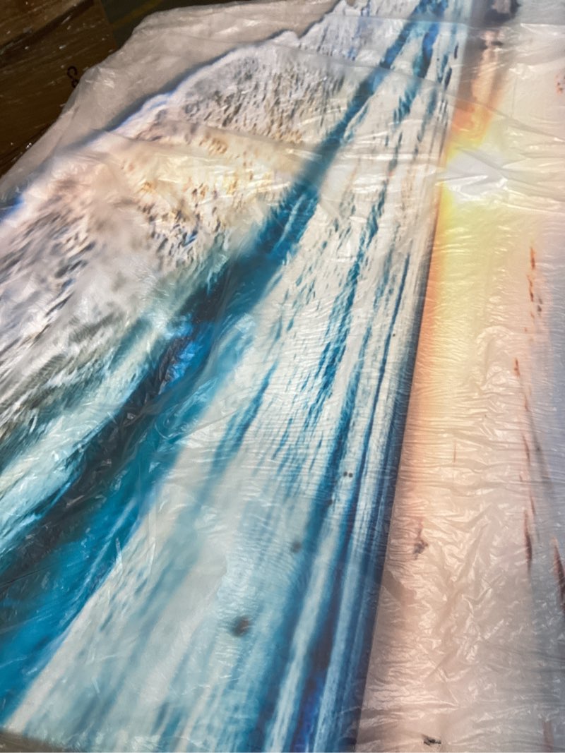 Condition photo showing Good Condition for baisuart s02250 canvas prints wall art beach sunset ocean waves nature pictures stretched canvas wooden framed for living room bedroom and office 20.00" x 40.00" sunset waves