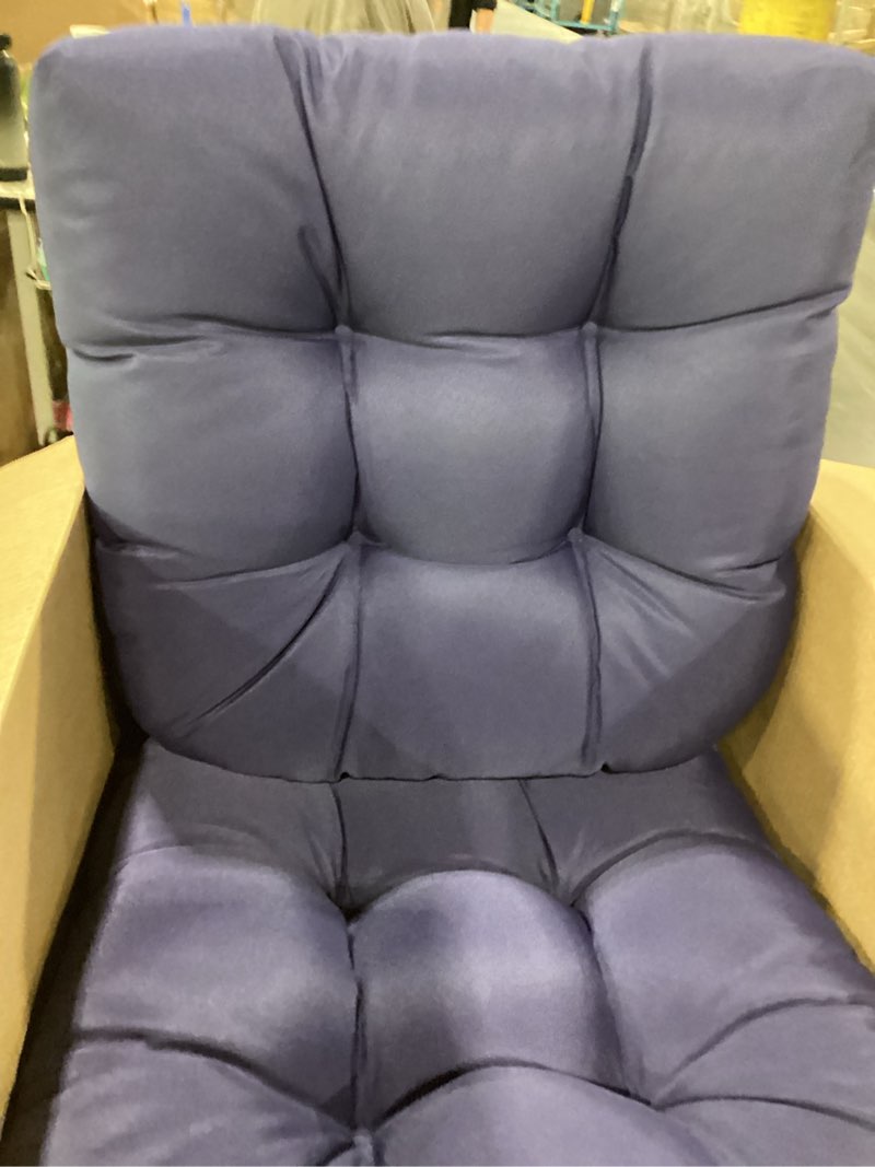 Condition photo showing As Is for only 2 betu chair cushions for dining chairs set of 4,3.5\" thick outdoor indoor chair pads with ties,non slip backing and covers, seat cushion for kitchen dining,bar,patio furniture15.5\"x15.5\"x3.5\",navy blue navy blue 15.5\"x15.5\"x3.5\" (4 pack)