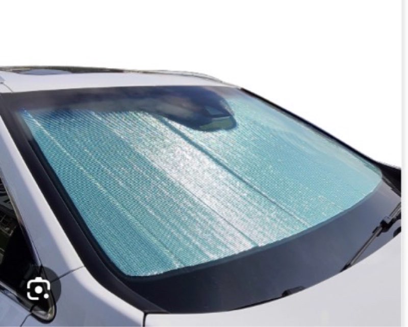 mzs windshield sun shade compatible with silverado sierra 1500 2500hd 3500hd 2019-2026, foldable tru