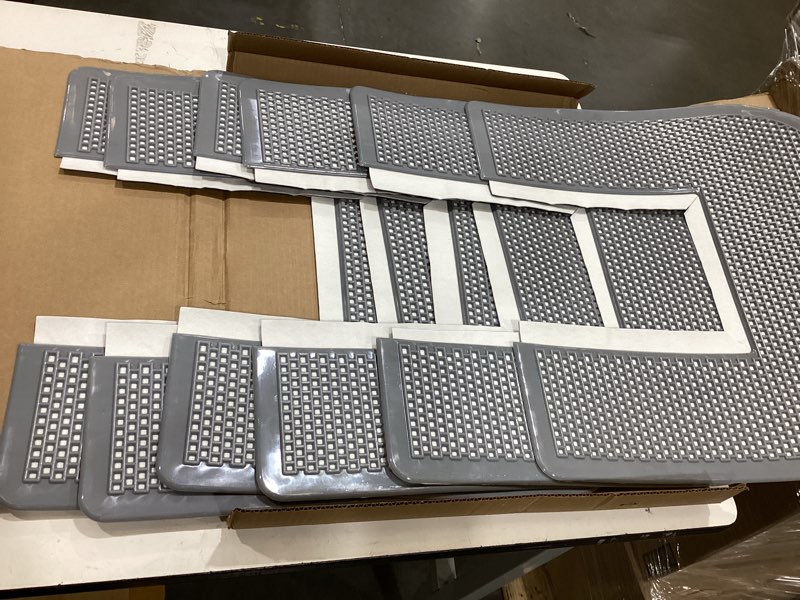 Condition photo showing Good Condition for impact - 1550 deodorizing disposable floor toilet commode mat, with orchard zing scent, 23\" width x 21-5/8\" length, gray (pack of 6)