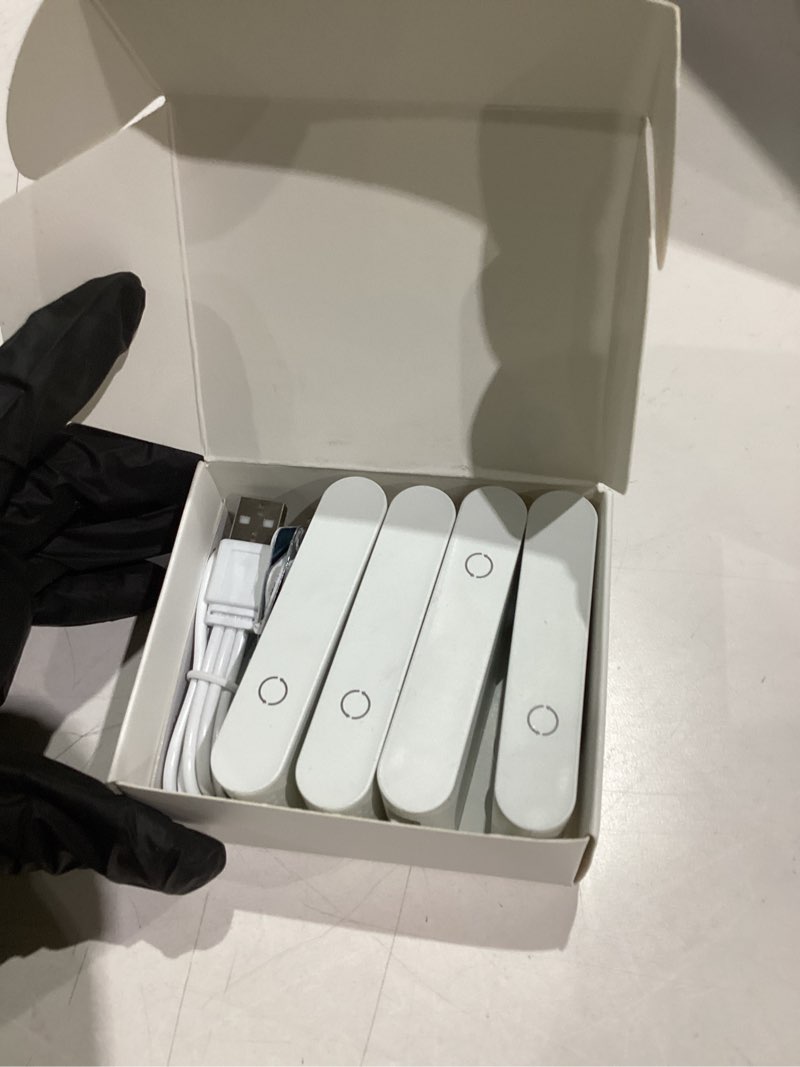 Condition photo showing Good Condition for WILLED Stair Lights Indoor RGB & Warm White,Rechargeable Motion Sensor Night Light,Wireless Motion Sensor Lights Indoor for Stair,Bathroom,Hallway,Kitchen,Closet,Cabinet,Bedroom,Kids' Room White 4 Pack