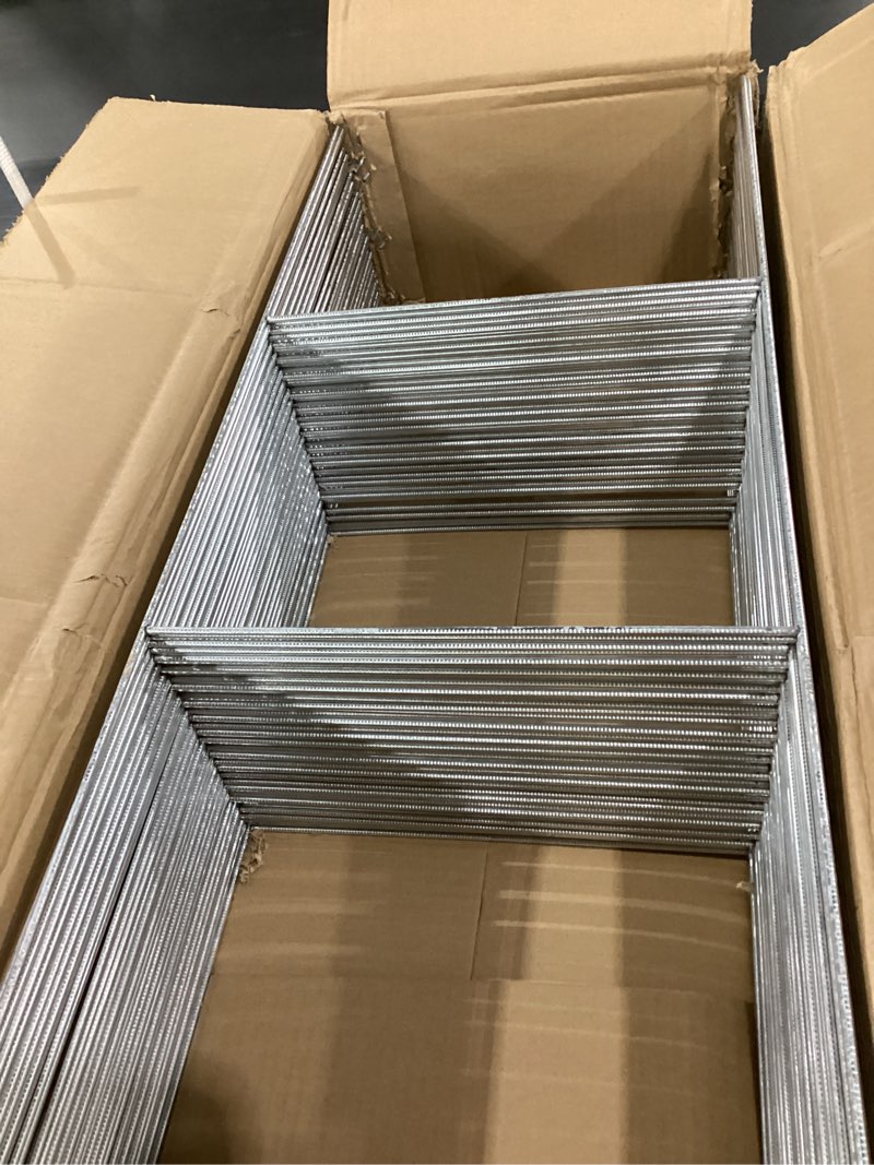 Condition photo showing New/Like New for 50 Pack Yard Sign Stakes Metal,20'' x 24'' Heavy Duty H Frame Yard Sign Stands,Metal Sign Stands for Advertising Board, Real Estate Sale Signs,Custom Outdoor Sign