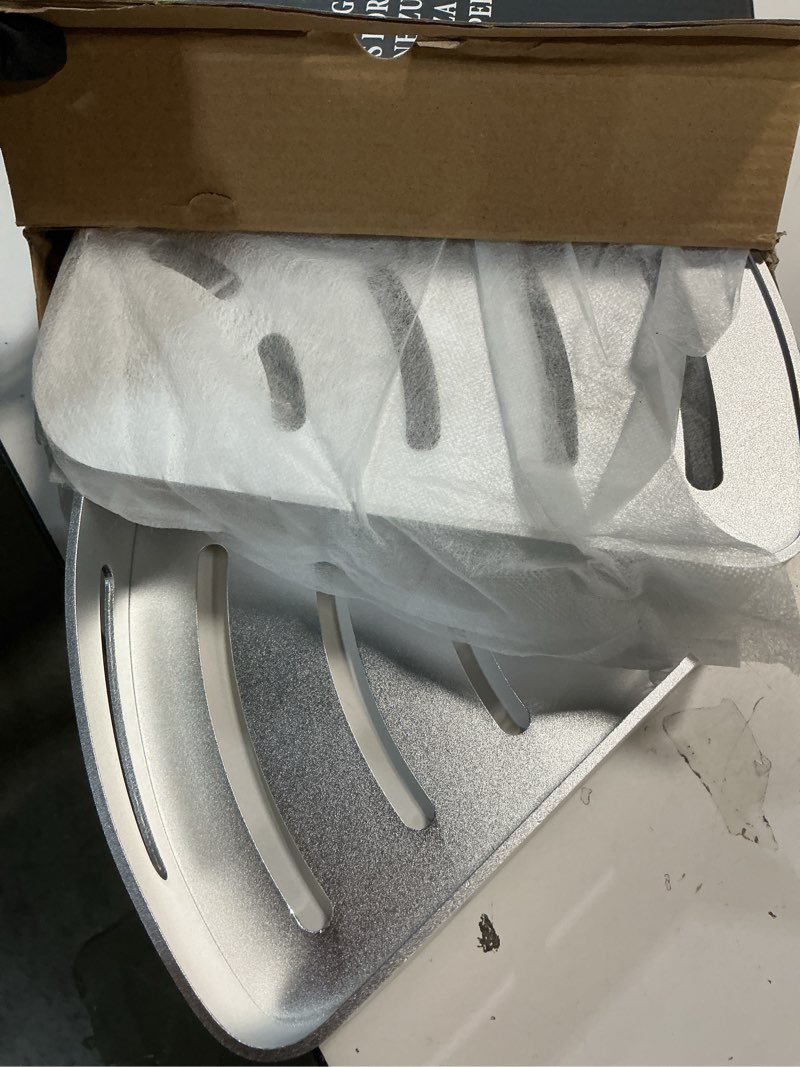 Condition photo showing Good Condition for WPT Corner Shower Caddy, 2 Pack Adhesive Shower Corner Shelf, Shower Organizer Storage Wall Mounted No Drilling for Bathroom and Kitchen, Silver