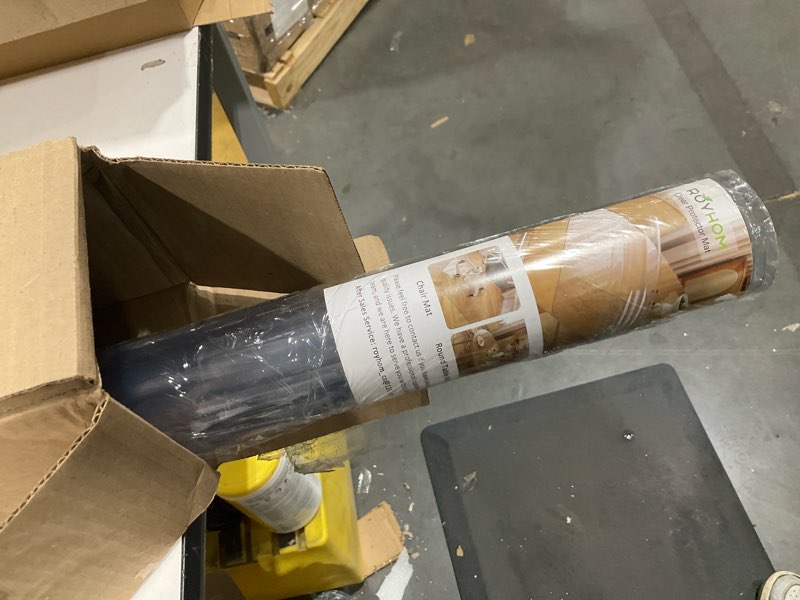 Condition photo showing Good Condition for Royhom Clear Table Protector 30 x 60 Inch, 2mm Thick Clear Table Cover Protector, Plastic Table Cover, Clear Desk Mat Desk Pad, Desk Protector Mat for Writing Desk, Coffee Table, Dining Room 30" x 60" Clear 2mm