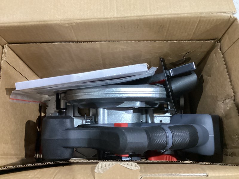 Condition photo showing Good Condition for Cordless Circular Saw, Portable Table Saw Compatible with Dewalt 20V Battery, Power Mini Circular Saw with 7-1/4-Inch Blade, 5600RPM, Adjustable 0-57° Max Angle for Wood Cutting Tools (No Battery) Grey