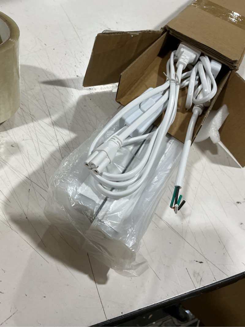 Condition photo showing Good Condition for (4 pack) 4ft t5 led shop light,6500k,20w,2300lm(super bright white) linkable led integrated fixture,garage ceiling and cabinet light,strip light,corded electric with on/off switch