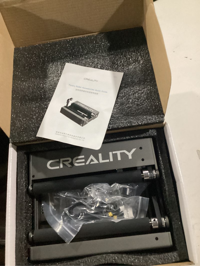Condition photo showing New/Like New for Creality Official Laser Rotary Roller, 360° Laser Engraver Y-axis Rotary Module for Engraving Cylindrical Objects, 7 Adjustment Diameters 5mm to 120mm, Compatible with Creality Falcon/Falcon2 Engraver