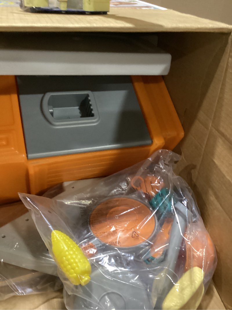 Condition photo showing Good Condition for little tikes home grown kitchen - role play realistic kitchen real cooking & water boiling sounds kitchen accessories set for girls boys - multicolor 22 x 18 x 30.25 inches