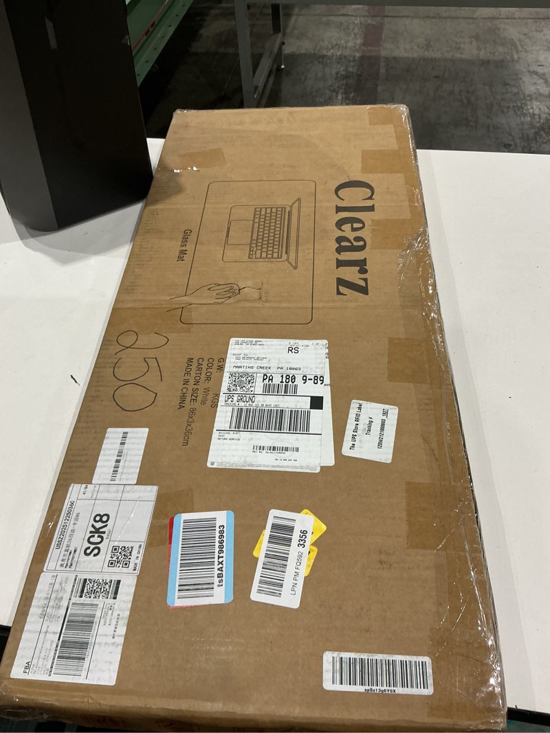Condition photo showing New/Like New for large glass gaming mouse pads,office desk pad protectors,tempered glass smooth surface hard mouse pads for office and home,11.8inx31.5in white clear 11.8lx31.5w